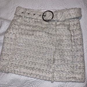 INC Cream and Silver Skirt